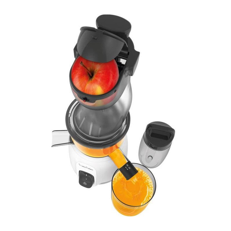 Zu600110 Ultra Juice Extracteur De Jus A Froid 2 Filtres Gourde 600 Ml Goulotte Extra-large 85 Mm, Programme Automatiqu Moulinex