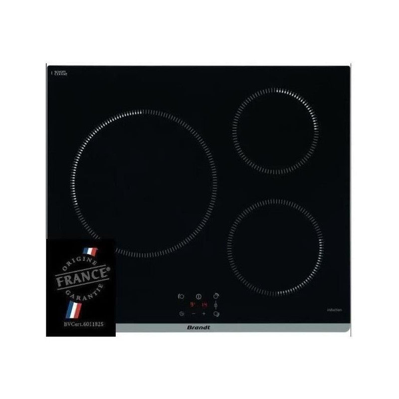Plaque De Cuisson Induction -   - 3 Zones - L60 Cm - Ti364b - 7200 W - Noir Brandt