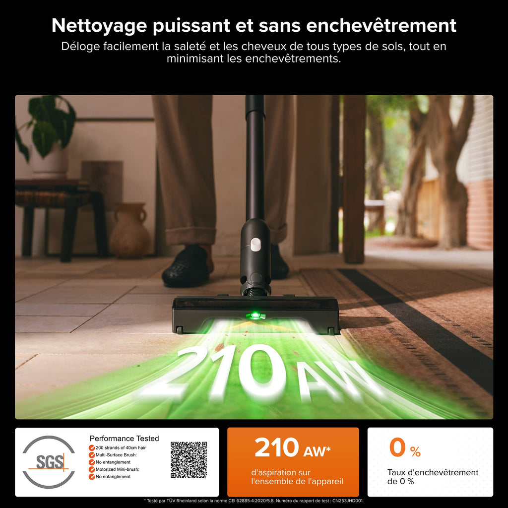 Roborock H60 Hub Ultra aspirateur balai sans fil avec station d'accueil à vidage automatique