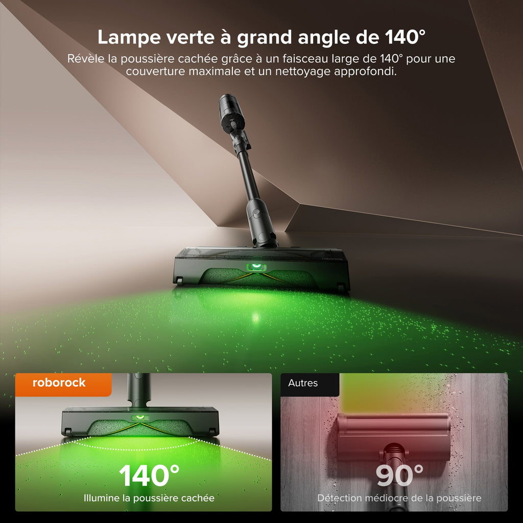 Roborock H60 Hub Ultra aspirateur balai sans fil avec station d'accueil à vidage automatique