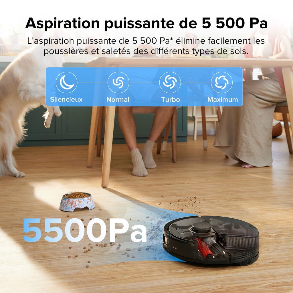 Roborock Q8 Max+ robot aspirateur avec station de vidage automatique