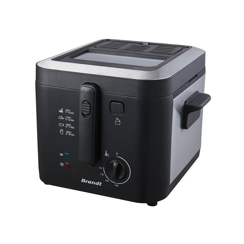 Friteuse Classique 1600w 2,5l 900gr Th° Hublot Couvercle Demontable   - Fri25x2 Brandt