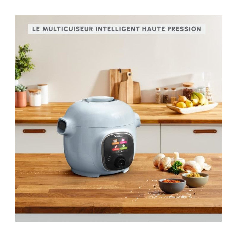 Cookeo Mini Multicuiseur Intelligent Haute Pression, 3 L, 150 Recettes Intégrées, Intuitif, Application Dédiée Ce88 Moulinex