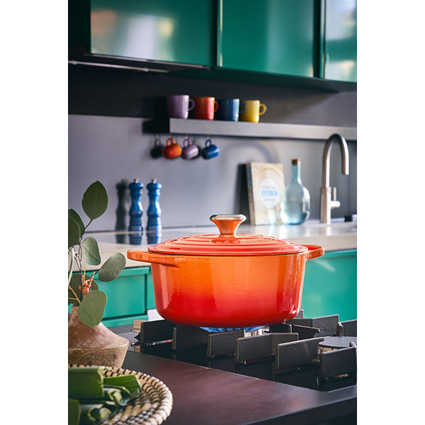 Cocotte fonte rond  24 cm volcanique Le Creuset