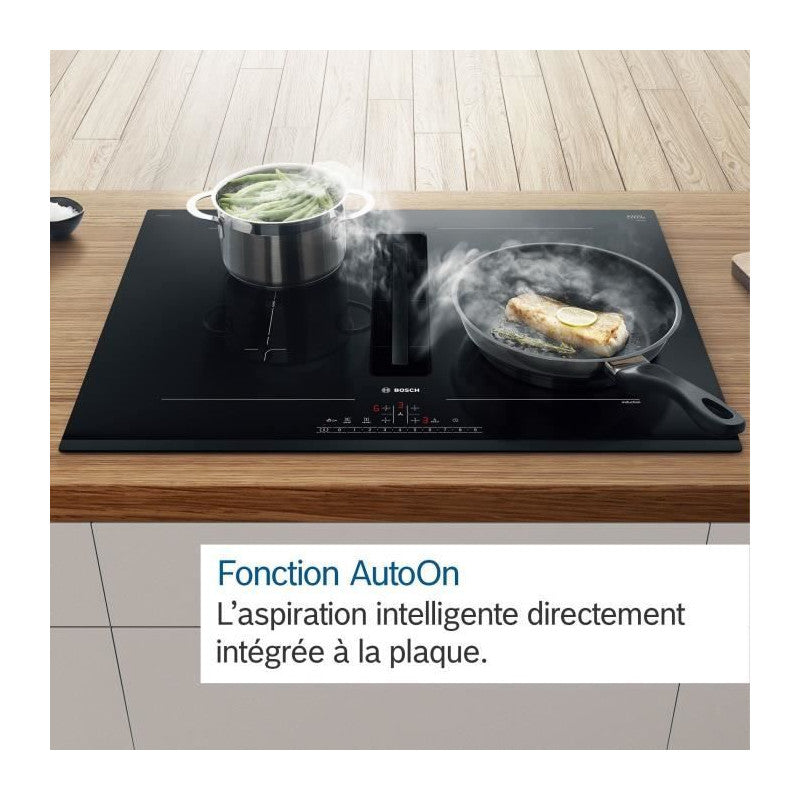 Table Induction Aspirante -   Ser6 - Pvq811h26e Noir - 4-foyers - Home Connect - L802xp522 Mm Bosch
