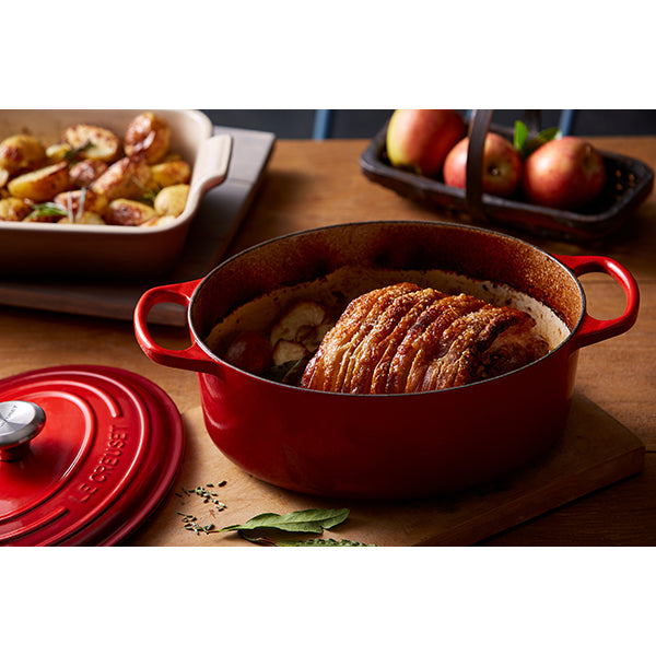 Cocotte fonte ovale cerise 27 cm Le Creuset