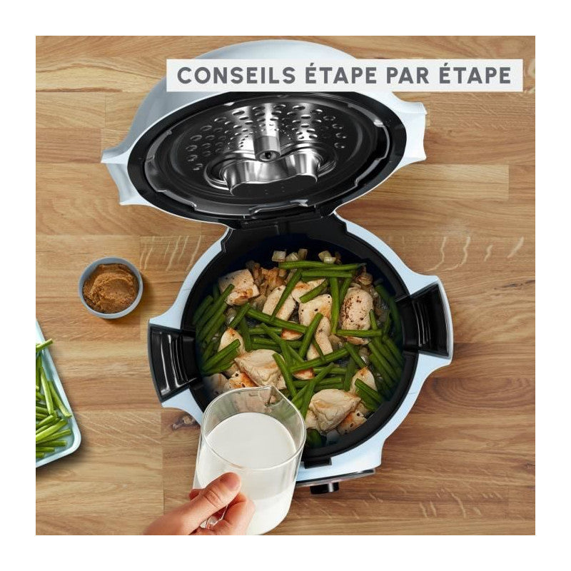 Cookeo Mini Multicuiseur Intelligent Haute Pression, 3 L, 150 Recettes Intégrées, Intuitif, Application Dédiée Ce88 Moulinex