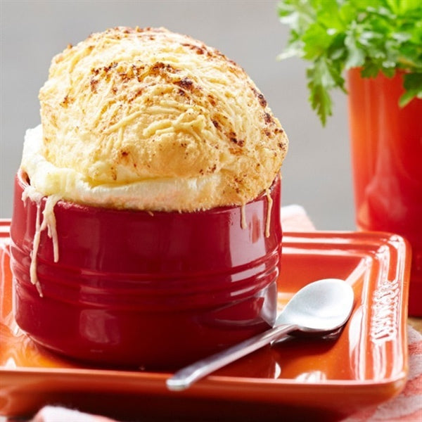 Set de 2 ramequins empilables 200 ml céramique cerise et volcanique Le Creuset