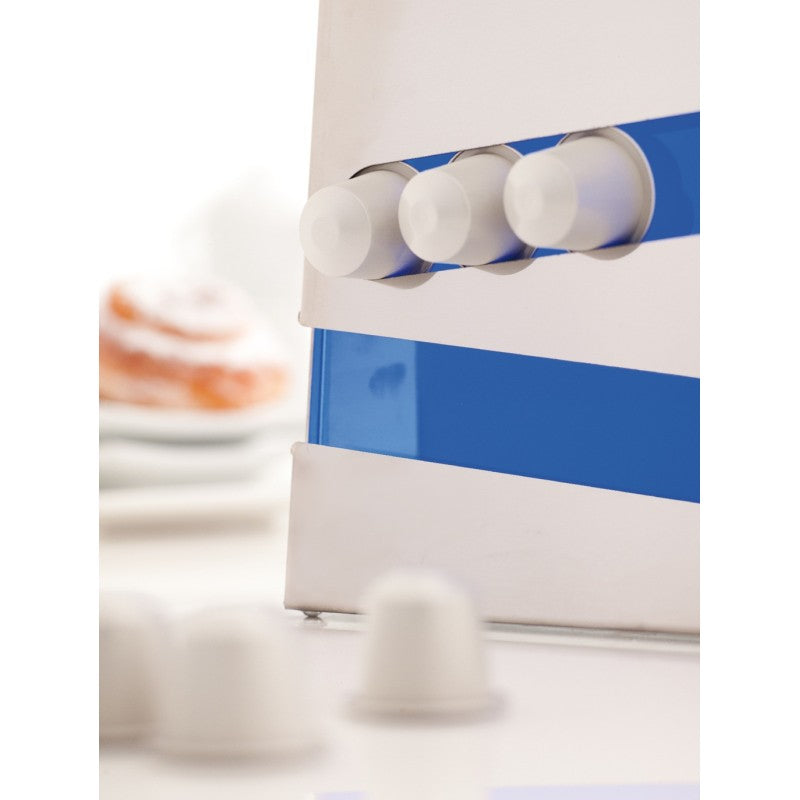 Support compatible avec les capsules Nespresso, 32 dosettes, Acier inoxydable, ZIG ZAG Don Hierro