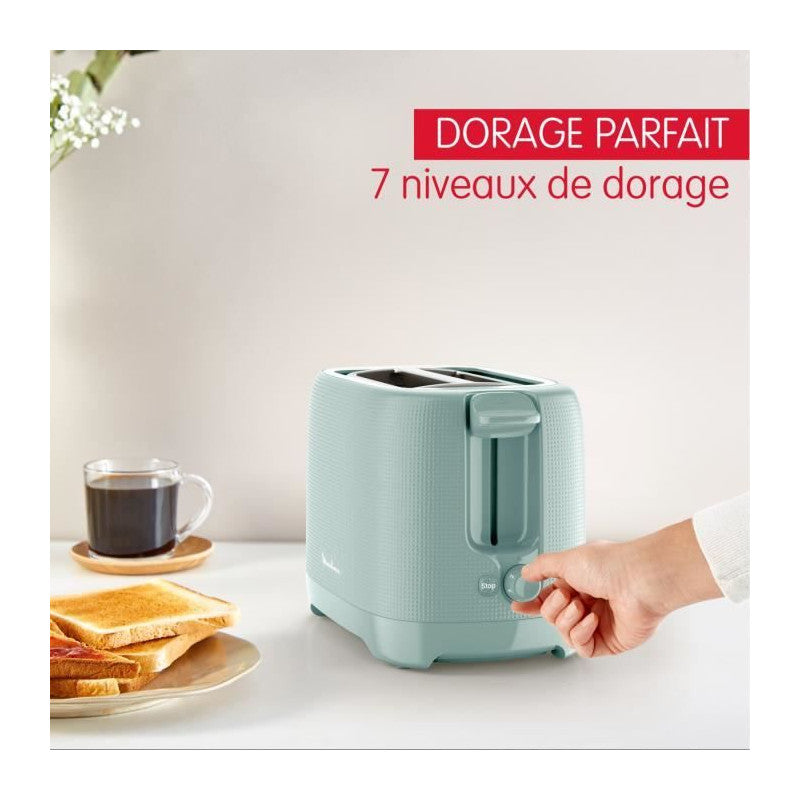 Grille-pain 2 Fentes, 7 Niveaux De Dorage, Réchauffe Viennoiseries, Fentes Larges, Poignée Surélévation, Morning Lt Moulinex