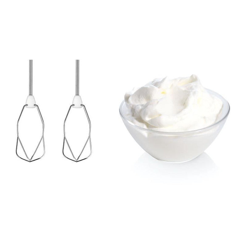Batteur -   - Mfq3530 - 450 W - 5 Vitesses - 2 Fouets / 2 Crochets Pétrisseurs Inox - Blanc / Gris Bosch