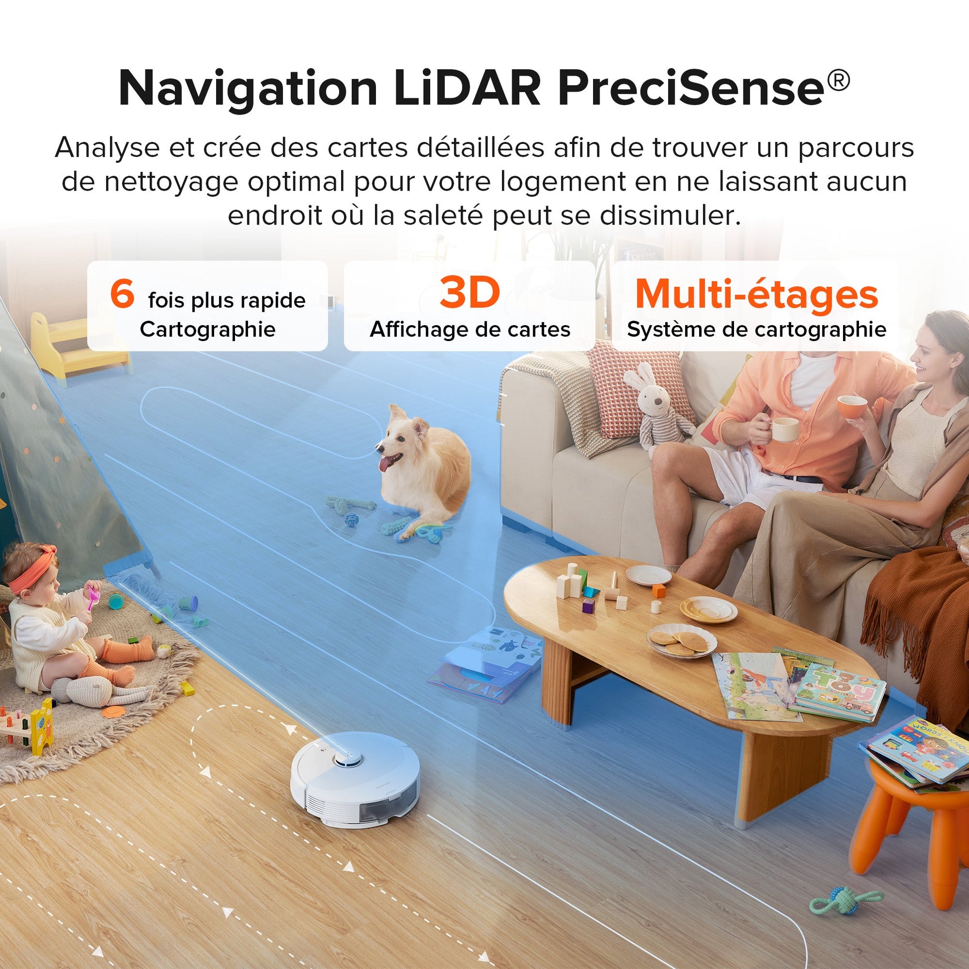 Roborock Q8 Max+ robot aspirateur avec station de vidage automatique