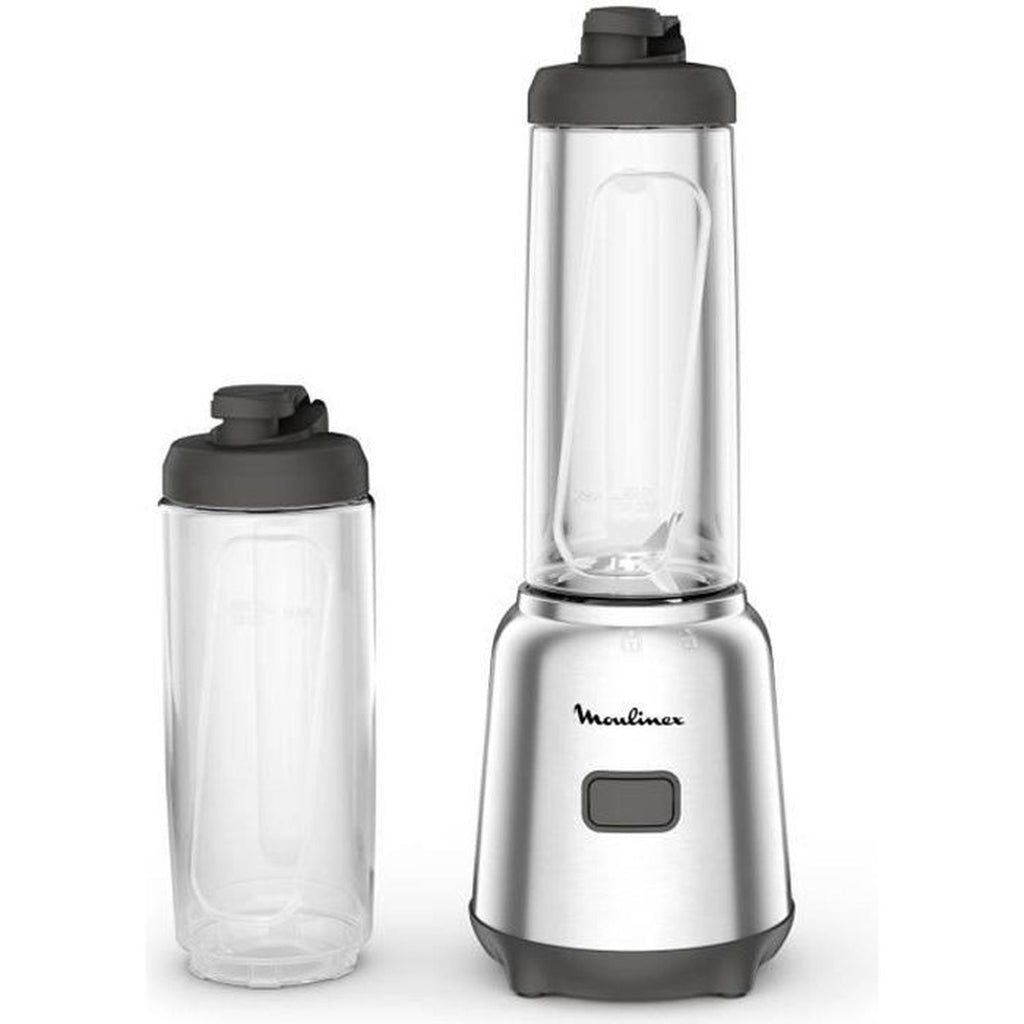 Moulinex blender mixeur, 300 w, 2 bouteilles tritan à emporter, 4 lames amovibles, compact Moulinex