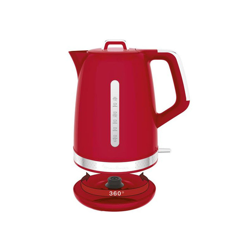 Bouilloire 1.7 L Rouge - Soleil - By320510 Moulinex