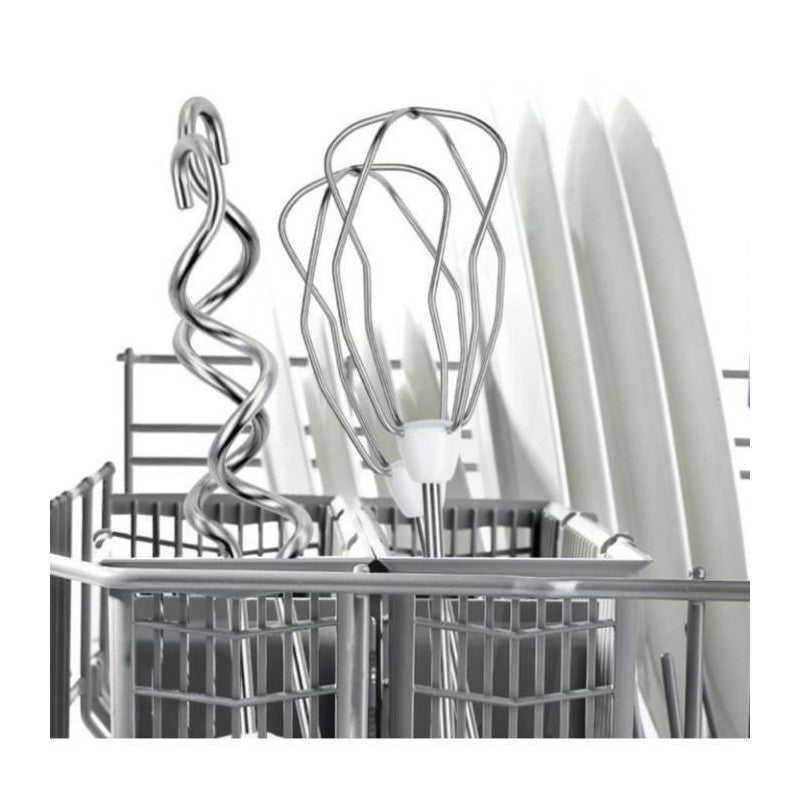 Batteur Ergomixx 450 W -   Mfq36400 Blanc/gris - 5 Vitesses+turbo - 2 Fouets Inox - 2 Crochets Pétrisseurs Inox - Bosch