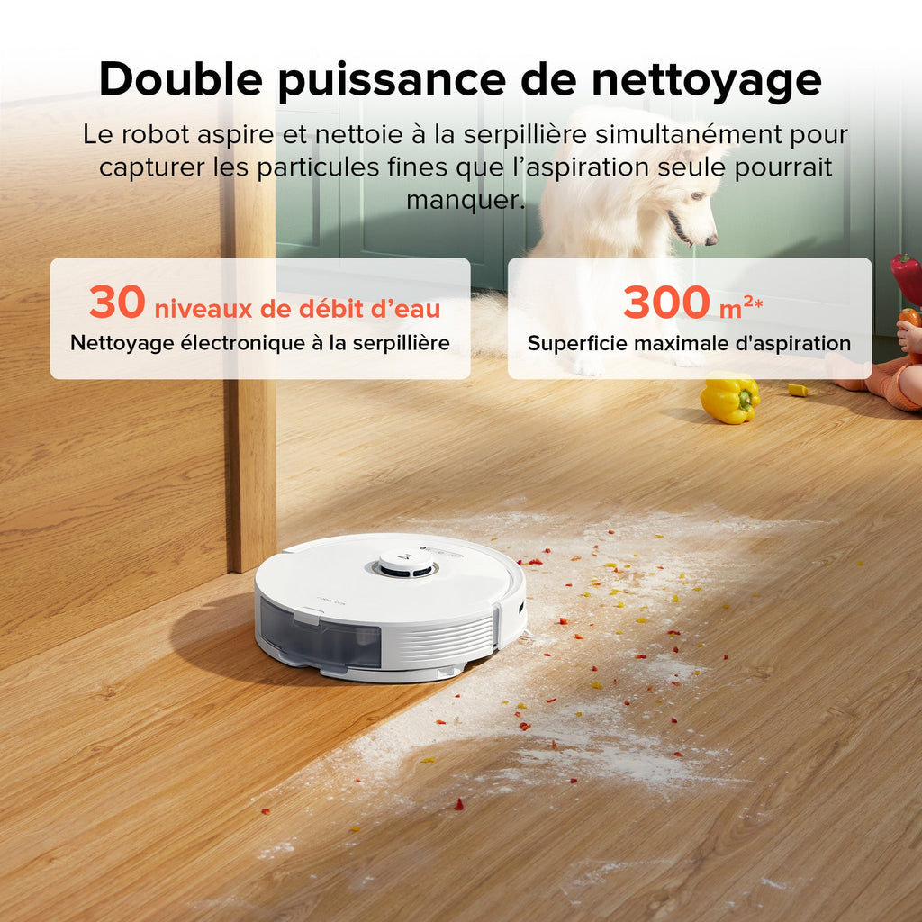 Roborock Q8 Max+ robot aspirateur avec station de vidage automatique