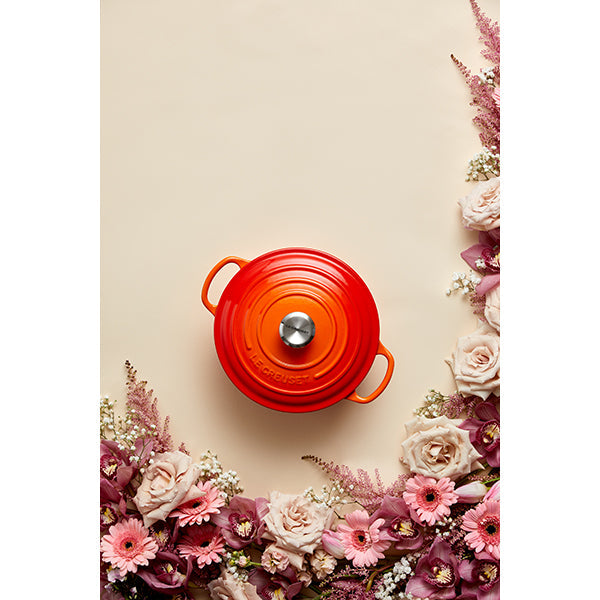 Cocotte fonte rond  20 cm volcanique Le Creuset