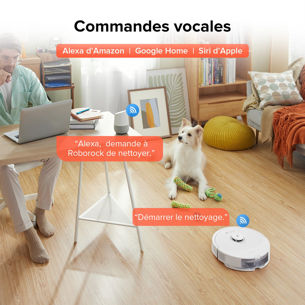 Roborock Q8 Max+ robot aspirateur avec station de vidage automatique