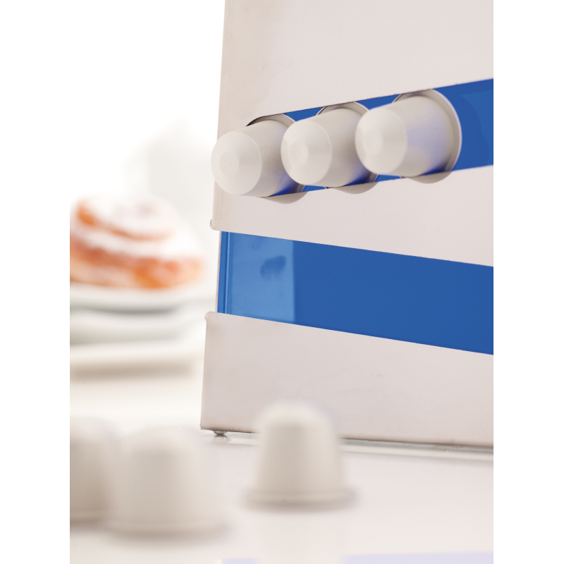 Support compatible avec les capsules Nespresso, 32 dosettes, Acier inoxydable, ZIG ZAG Don Hierro