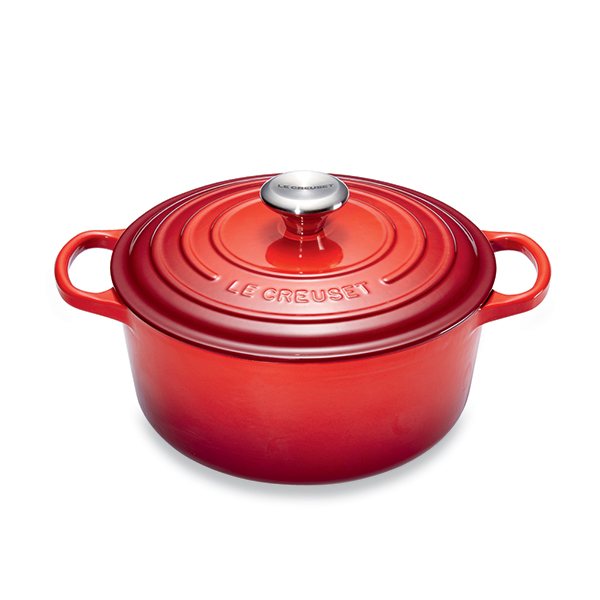 Cocotte fonte rond 24 cm cerise Le Creuset