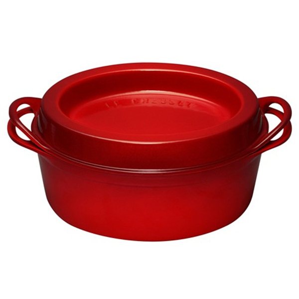 Cocotte fonte ovale Doufeu 32 cm 7,2 L cerise Le Creuset