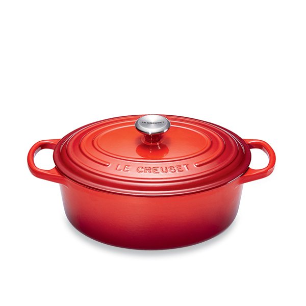 Cocotte fonte ovale cerise 27 cm Le Creuset