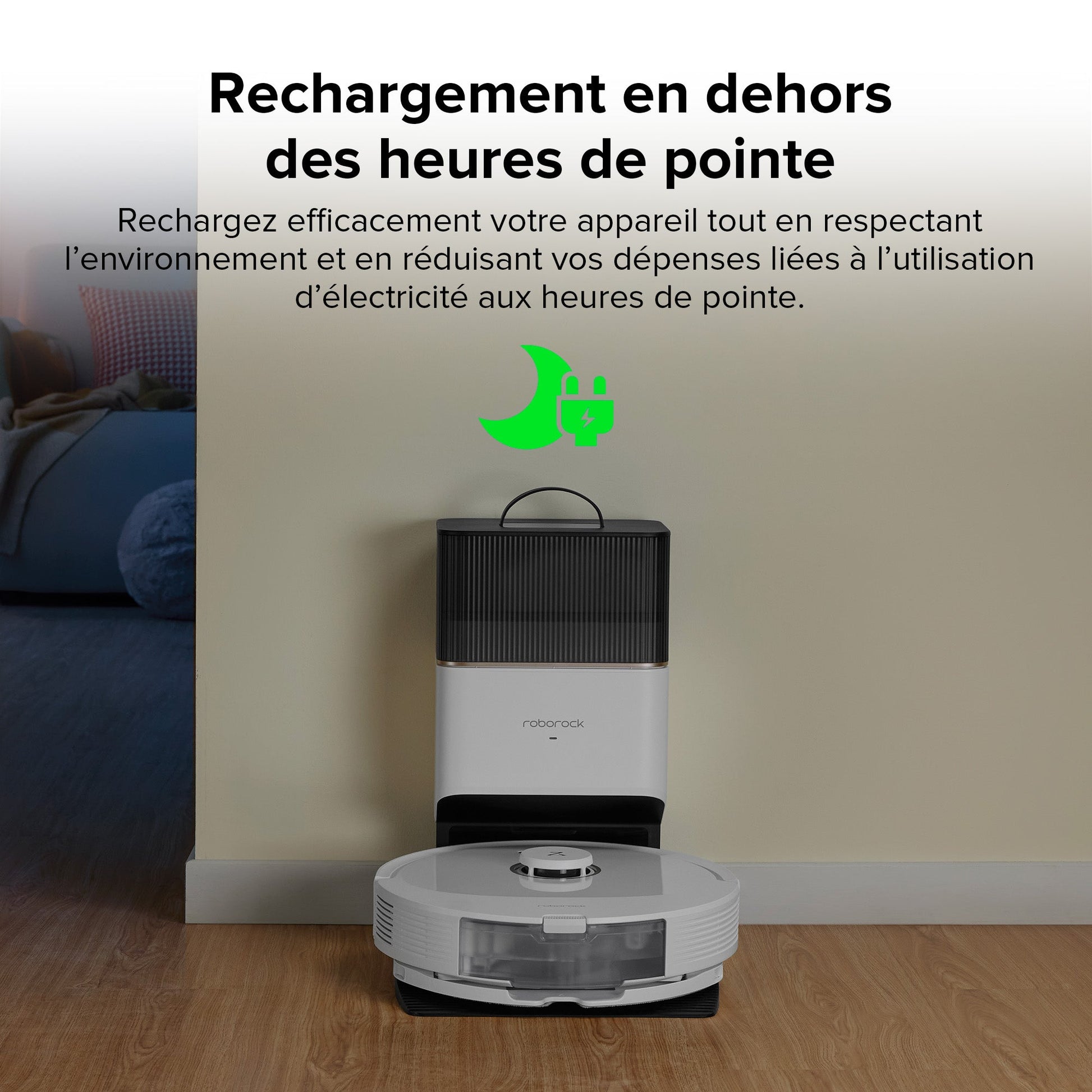 Roborock Q8 Max+ robot aspirateur avec station de vidage automatique