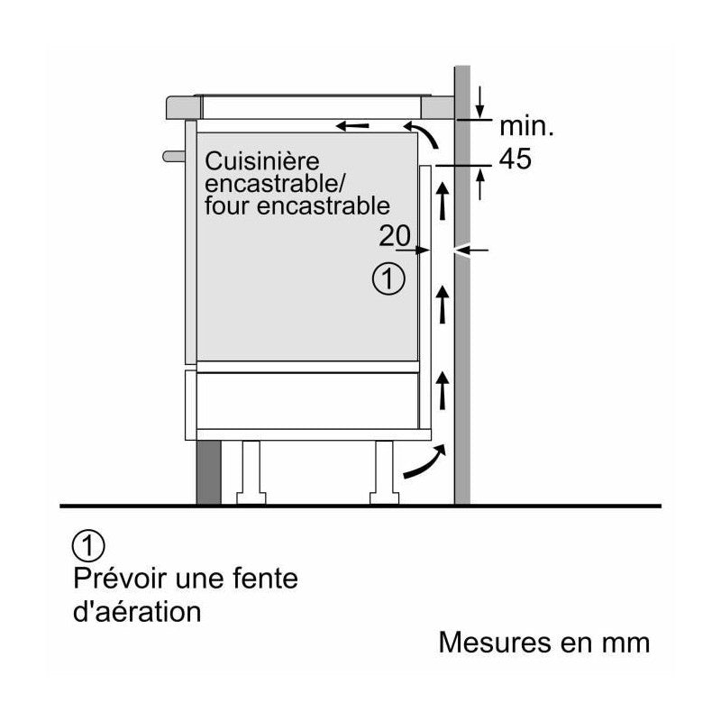 Table Induction 60 Cm -   Série 6 - 4 Foyers - Noir - H5,1 X L59,2 X52,2 Cm - Pie631hb1e Bosch