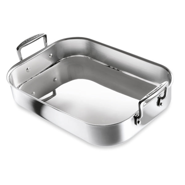 Plat à rôtir rectangulaire inox 35 cm Le Creuset