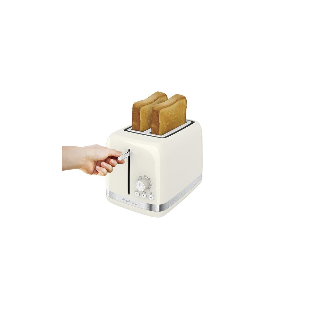 Toaster 2 Tranches 850w Design Annee 50 Ivoire   - Lt300a10 Moulinex