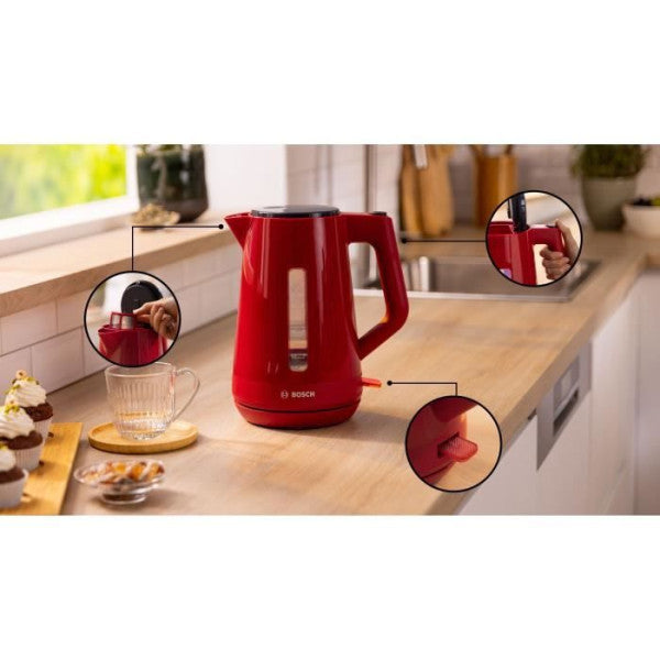 Bouilloire Electrique  - Bosch - Twk1m124 Mymoment - Rouge - Capacité Bosch