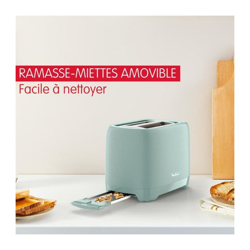 Grille-pain 2 Fentes, 7 Niveaux De Dorage, Réchauffe Viennoiseries, Fentes Larges, Poignée Surélévation, Morning Lt Moulinex
