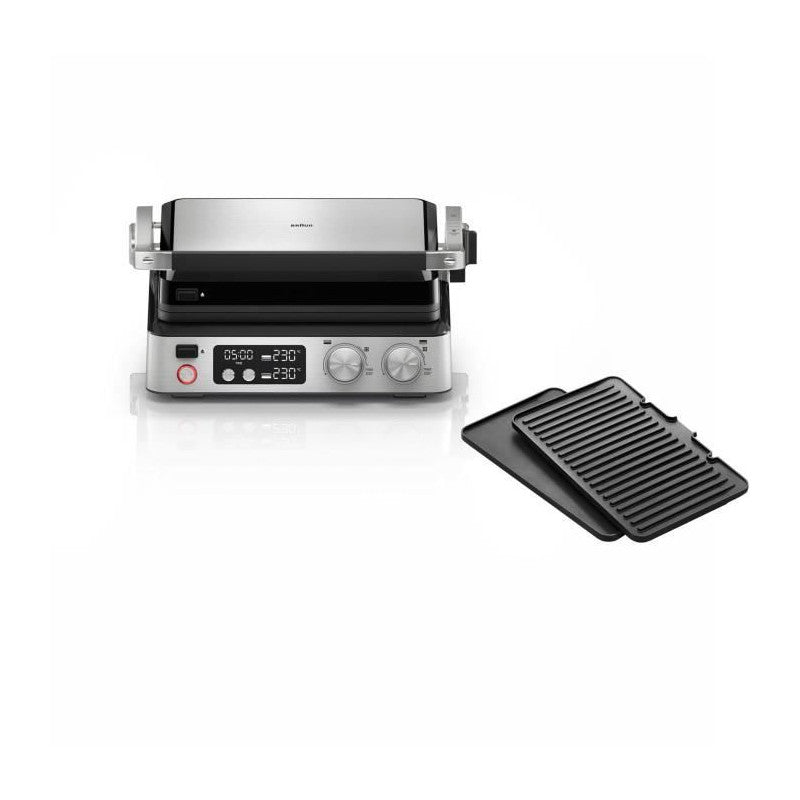 Grill Multifonctions -   - Multi Grill 7 - 2000 W - 3 Positions De Chauffe - Noir/acier Braun