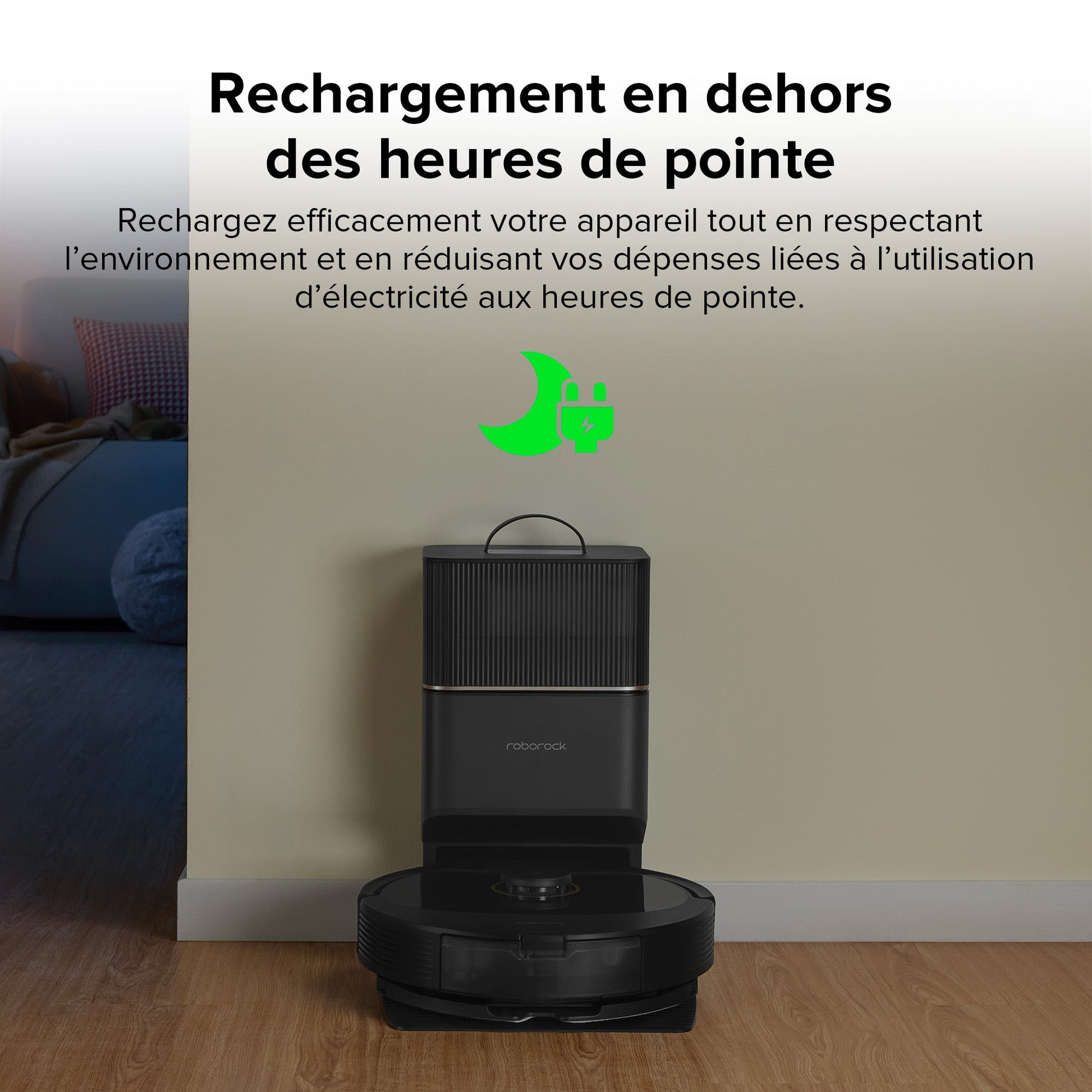 Roborock Q8 Max+ robot aspirateur avec station de vidage automatique