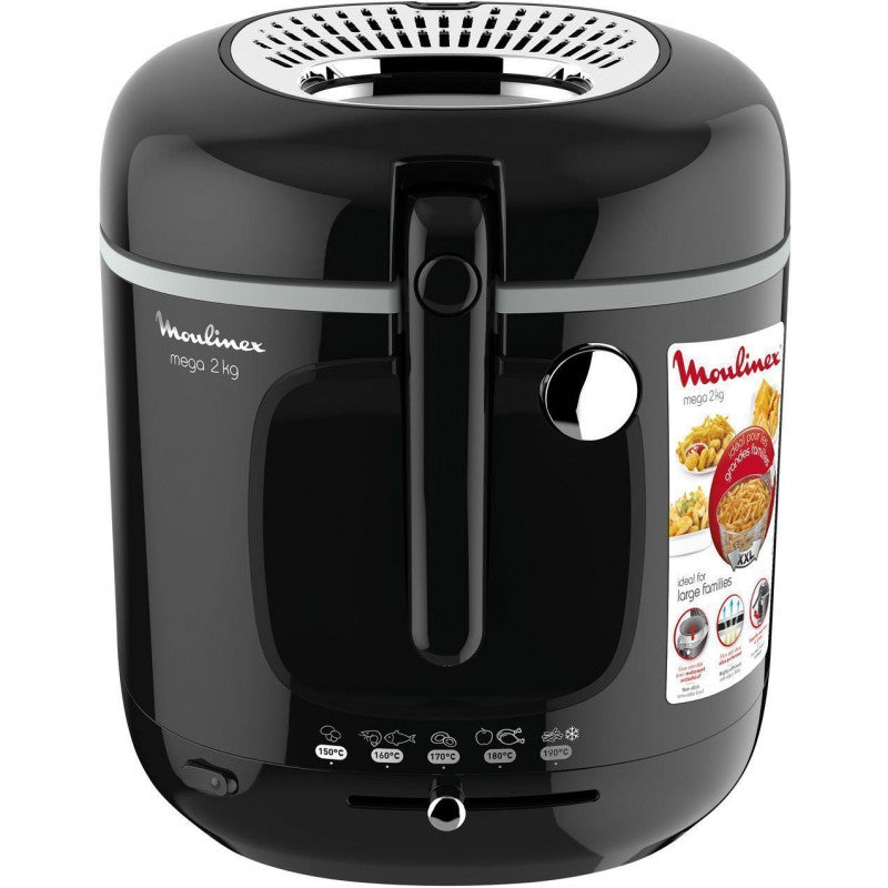 Friteuse XXL mega 2 kg noire AM480870 Moulinex