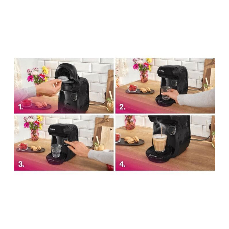 Machine A Café Multi-boissons -   - Tassimo - T10 Happy Noir - 1400 W Bosch