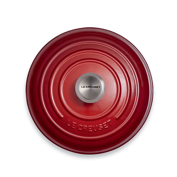 Cocotte fonte rond 26 cm cerise Le Creuset