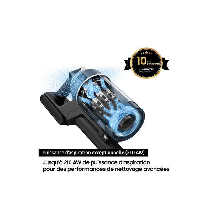 Aspirateur Balai   Pack Jet 85 Pet Vert + Double Serpilliere Spray + 2eme Filtre A Particules Fines Samsung