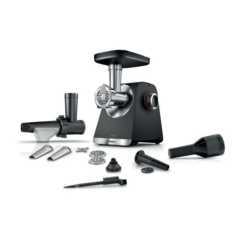 Hachoir A Viande   Série 6 Mfws650b - 500 W - 3,5 Kg/mn - 3 Grilles De Hachoir - Noir Bosch