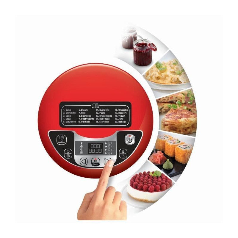 Mk708e10 Multicuiseur Electrique 15 En 1 - 750w - Blanc/gris Moulinex