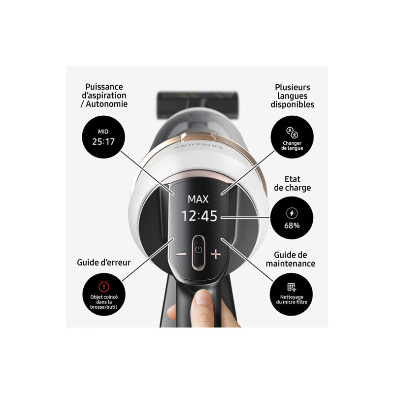 Aspirateur Balai   Pack Jet 85 Pet Vert + Double Serpilliere Spray + 2eme Filtre A Particules Fines Samsung