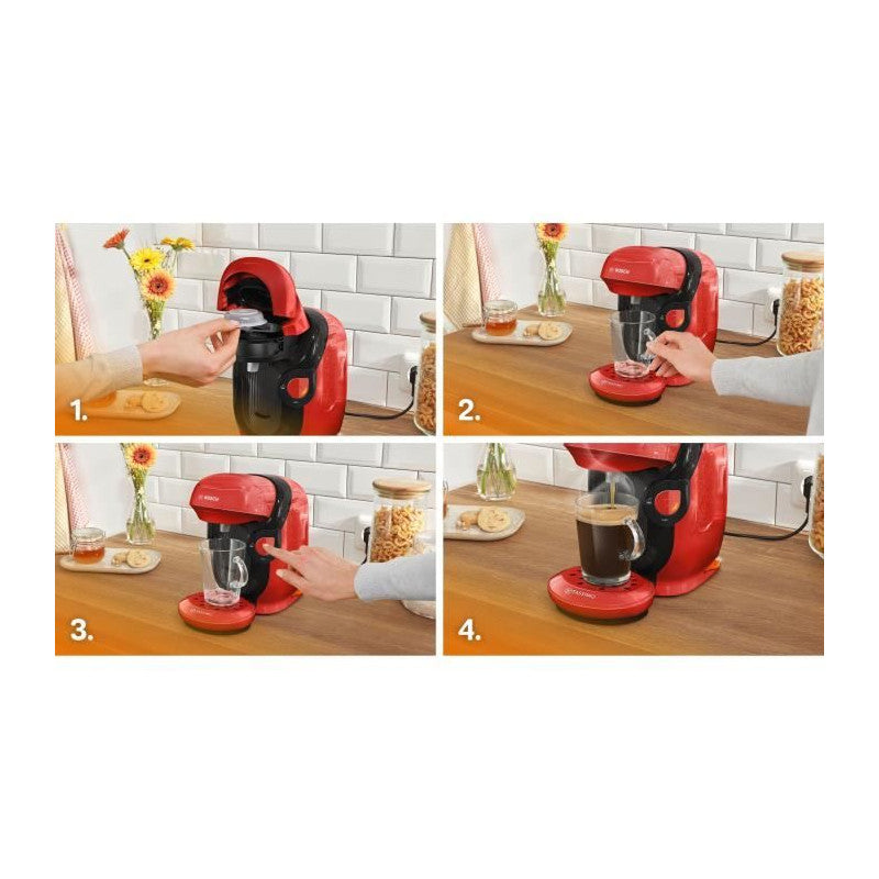Machine A Café Multi-boissons -   - Tassimo - T11 Style Rouge - 1400 W Bosch