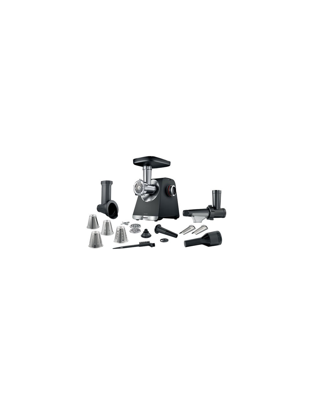 Hachoir A Viande Inox 2100w Puissance 500w Capacite 3,5kg/mn 2grilles 3disques Kit Saucisses Kit Kebe Decoupoe Legumes E - Bsh BSH - BOSCH PEM