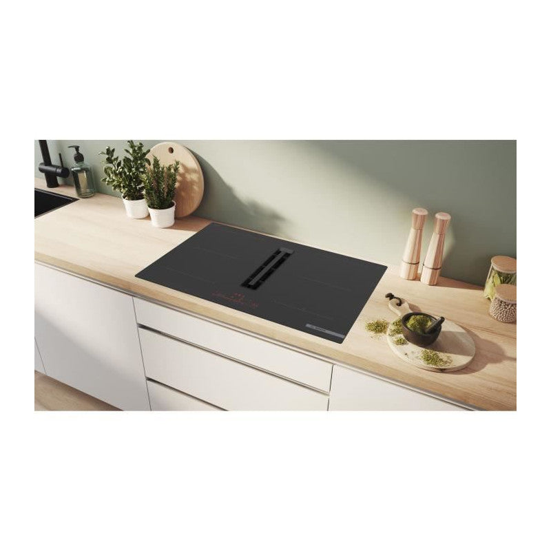 Table Induction Aspirante -   Ser6 - Pvq811h26e Noir - 4-foyers - Home Connect - L802xp522 Mm Bosch