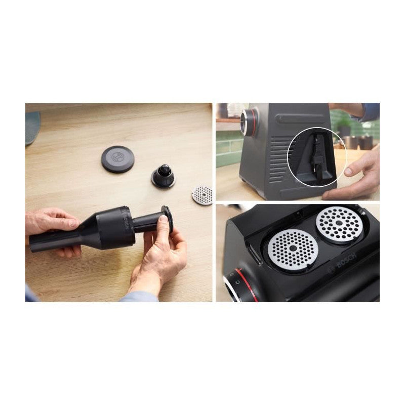 Hachoir A Viande   Série 6 Mfws650b - 500 W - 3,5 Kg/mn - 3 Grilles De Hachoir - Noir Bosch