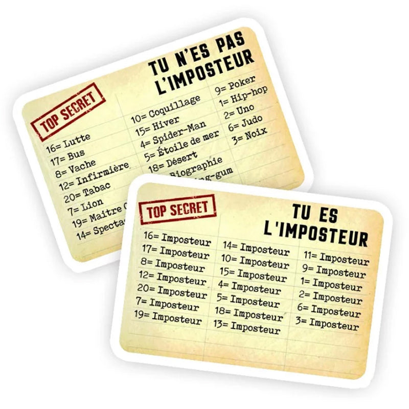 JEU L'IMPOSTEUR - GIGAMIC