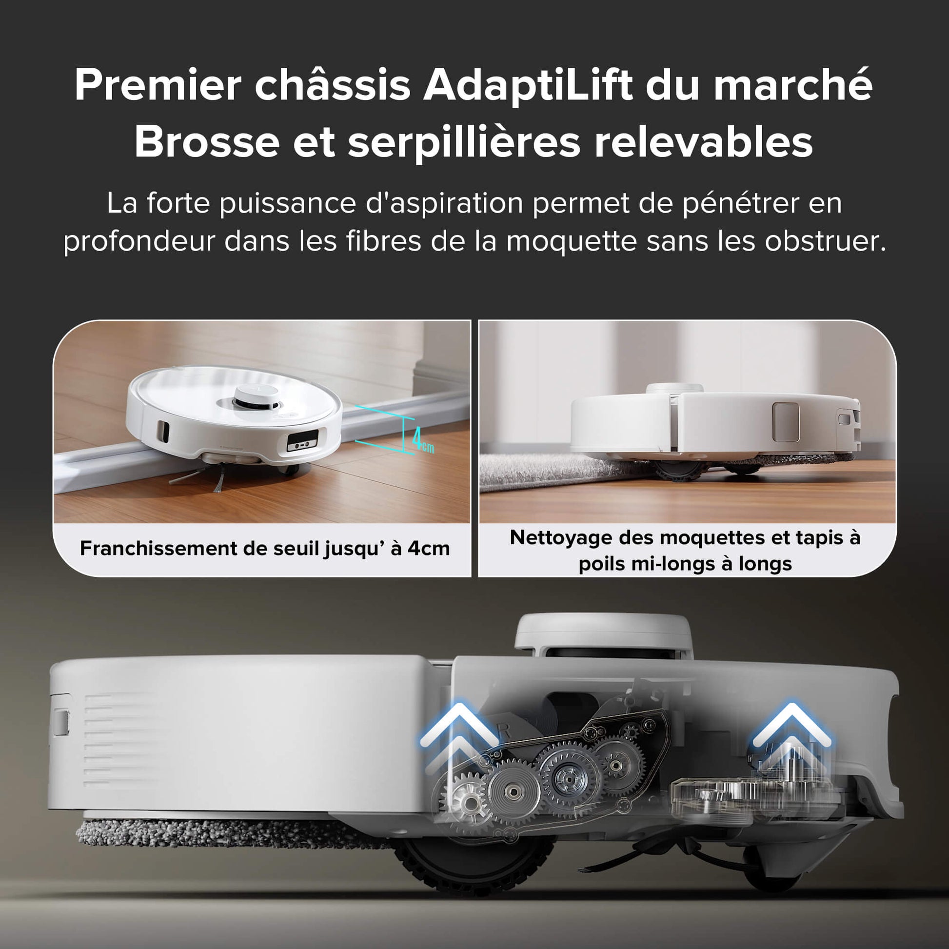 Roborock Qrevo Curv robot aspirateur laveur avec station multifonction 3.0