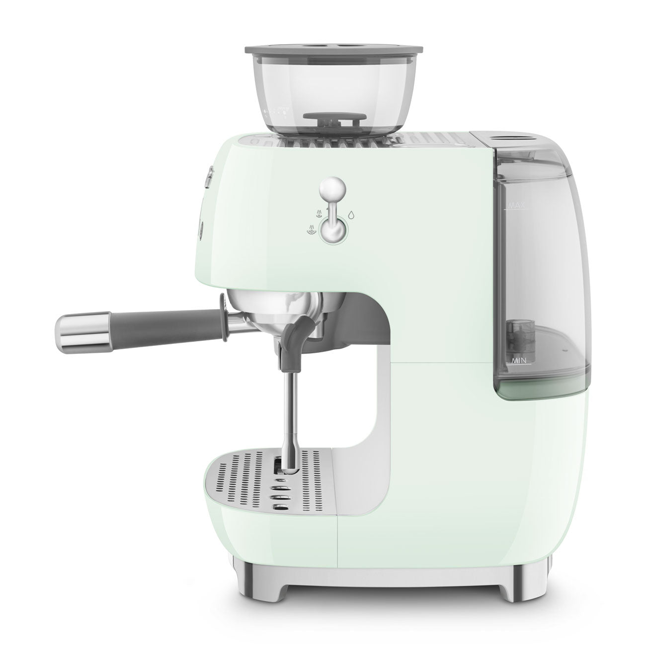 Espresso coffee machine Retro-style Pastel green Glossy