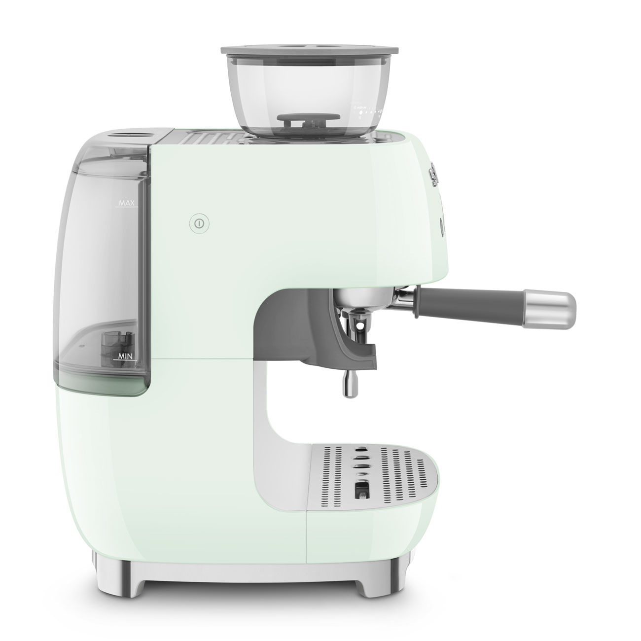 Espresso coffee machine Retro-style Pastel green Glossy