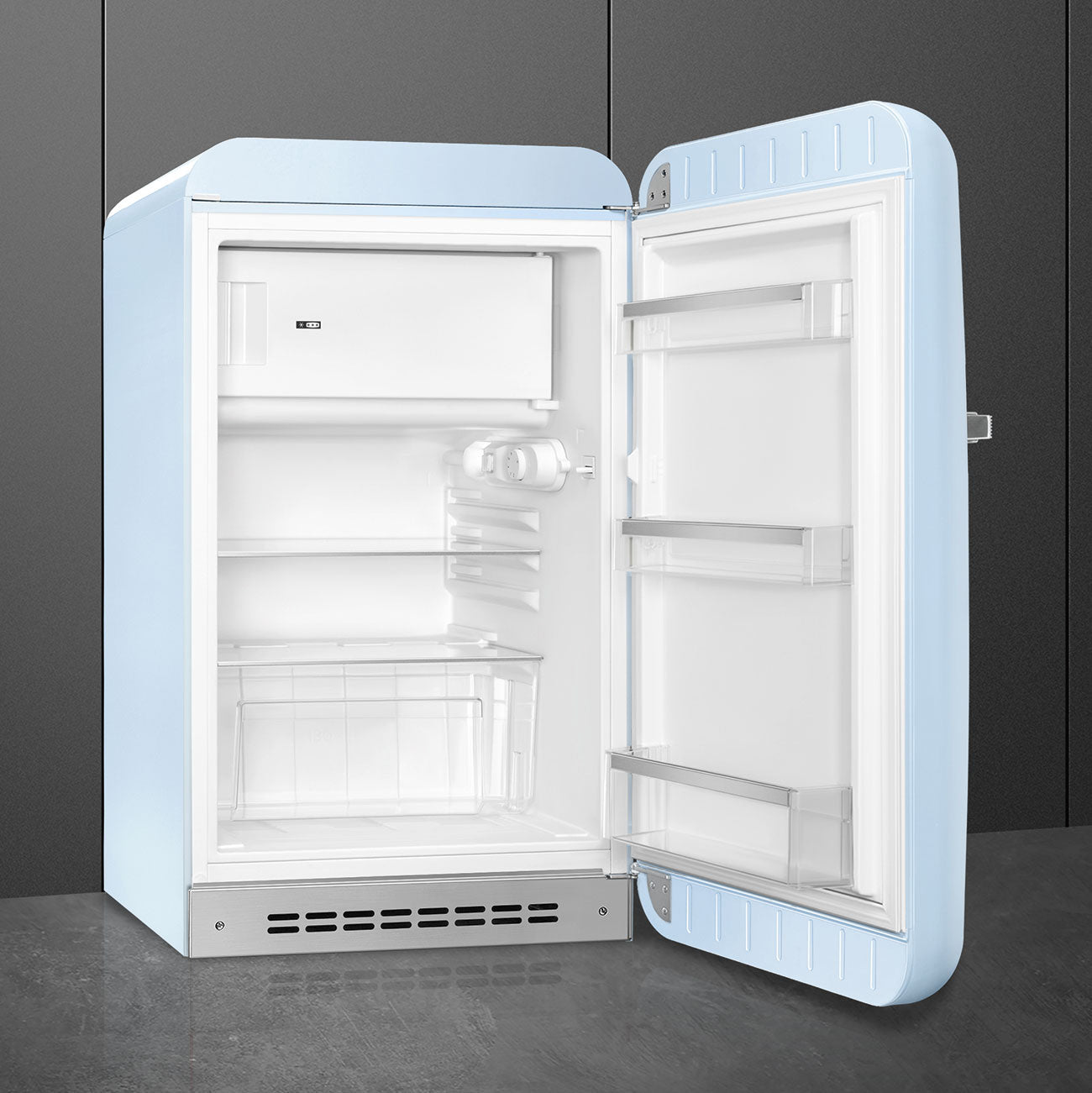 Refrigerator Retro-style Pastel blue Glossy